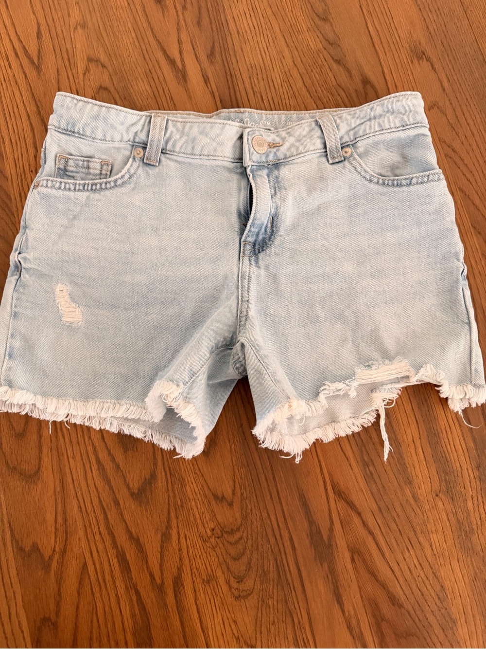 Cat & Jack Light Blue Distressed Denim Shorts